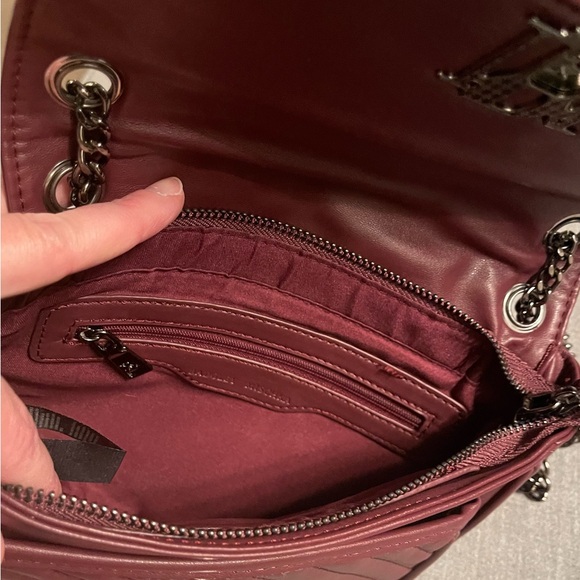 Badgley Mischka Burgundy Quilted Bag - Picture 6 of 8